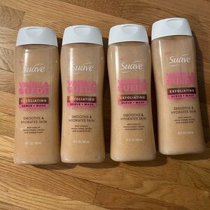 4pk Suave Exfoliating Sulfate-Free Hydrating
Body Wash and Scrub - Vanilla Suede
